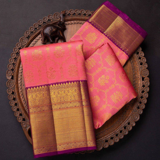 Pink Colour Rangoli Silk Sequence Embroidery Work deasin Saree With Blouse